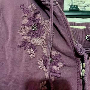 Sonoma Life & Style Plum Petite L/XL Leisure Wear.